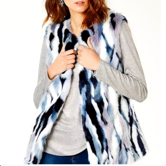 INC International Concepts faux fur vest - Picture 2 of 14